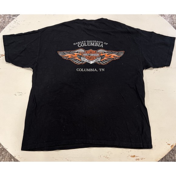 Harley Davidson Black T shirt XL Tee Columbia TN 2012 South of Nashville Rules - Picture 4 of 8